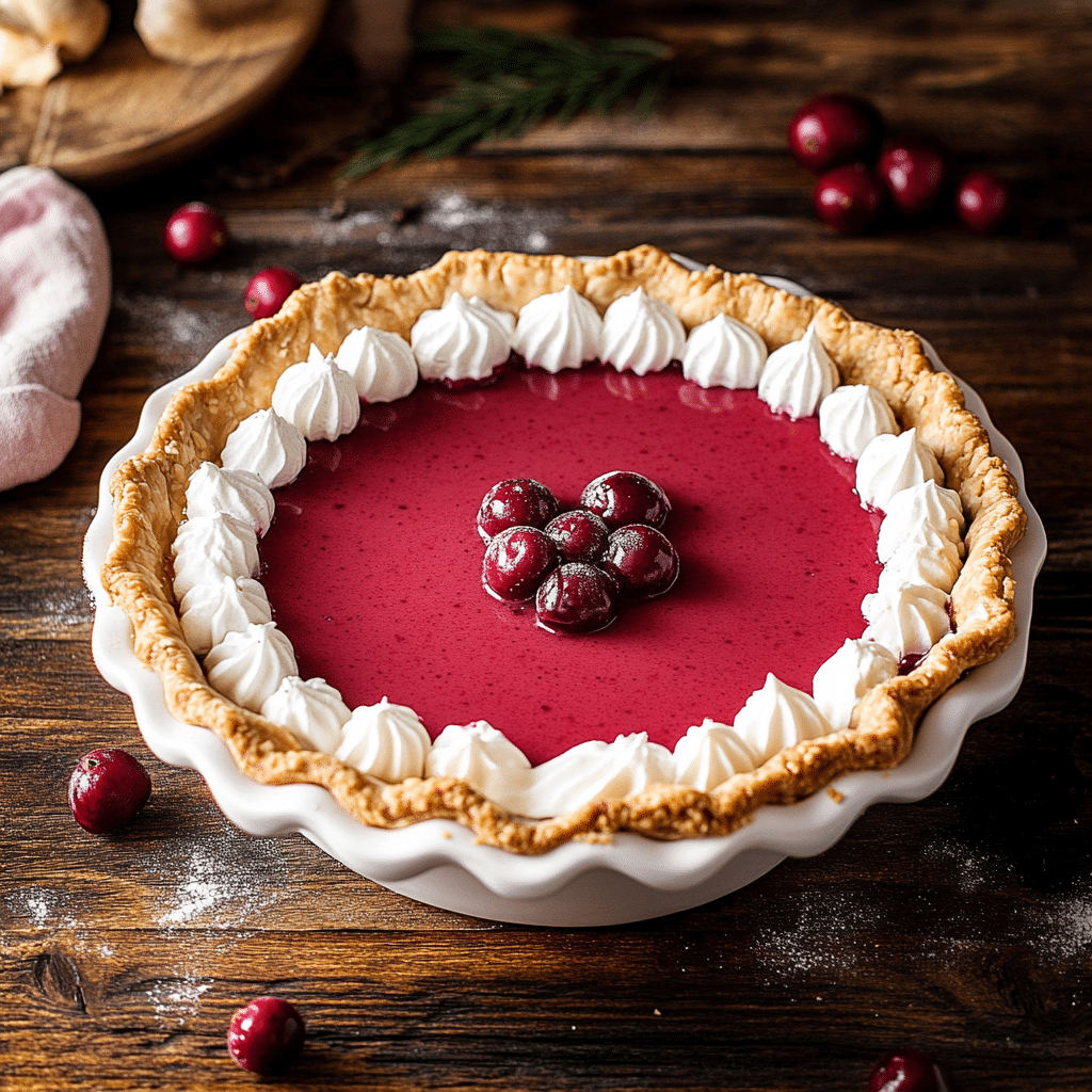 Cranberry Custard Pie