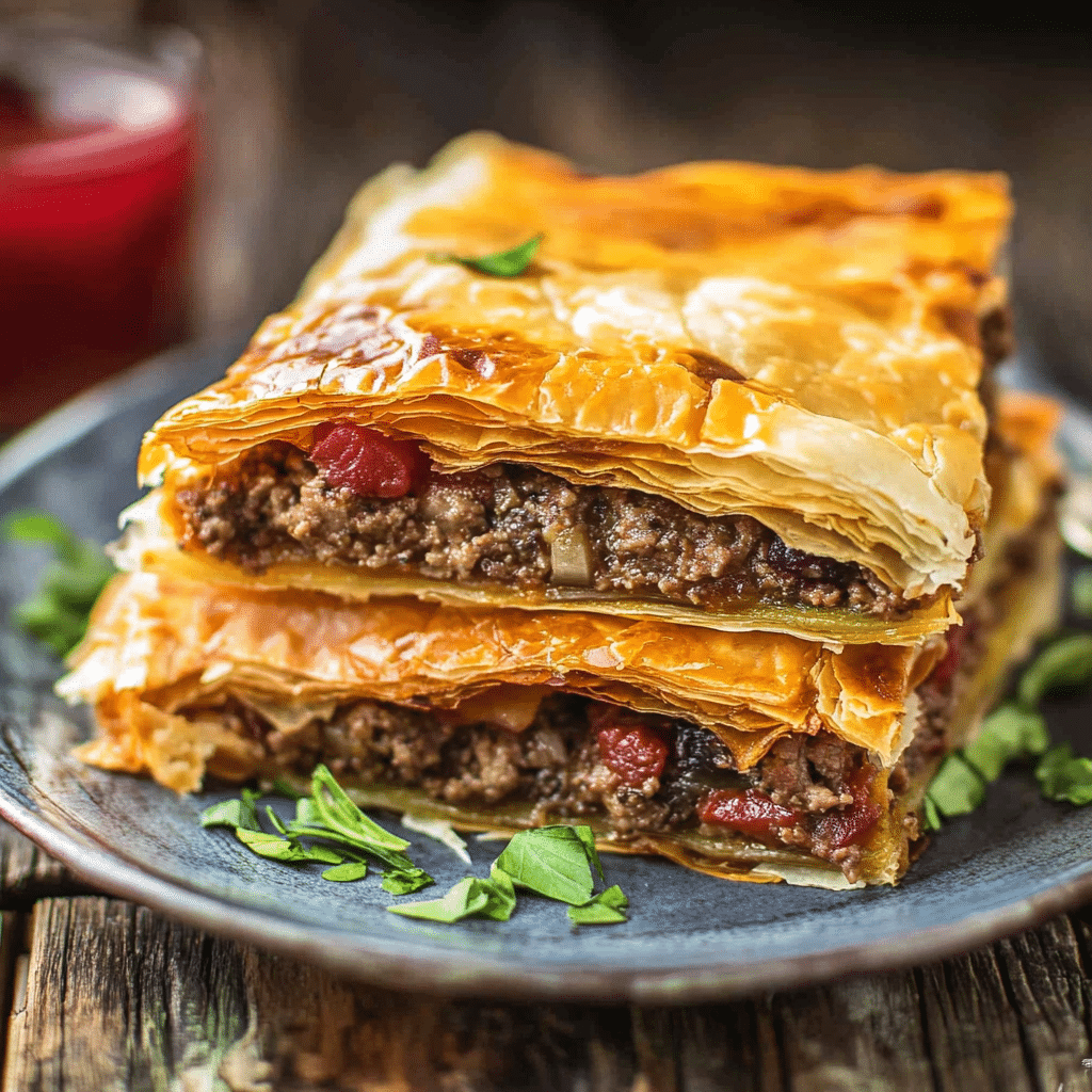 phyllo meat pie