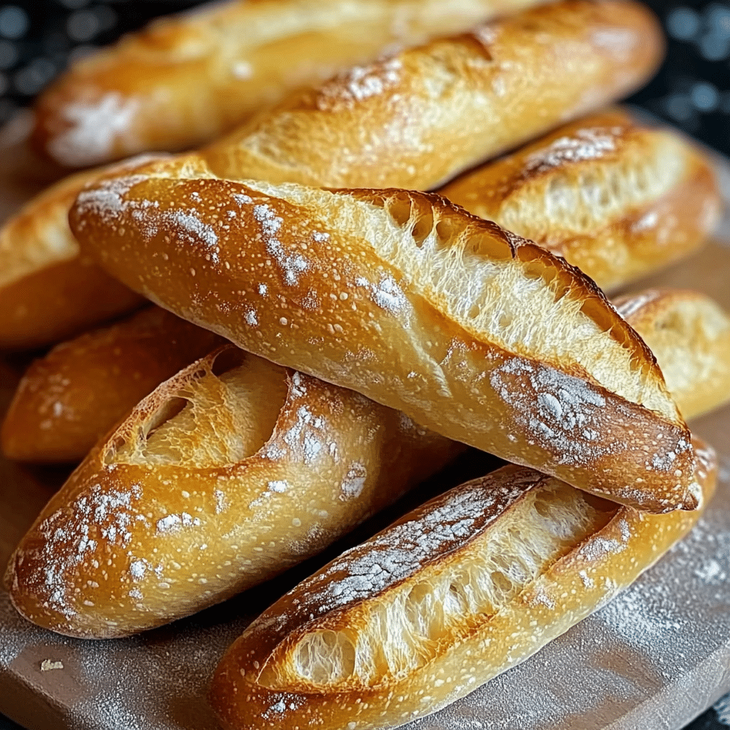 crusty mini baguettes