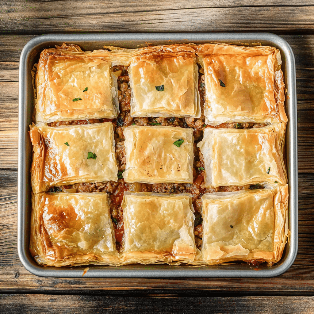 phyllo meat pie