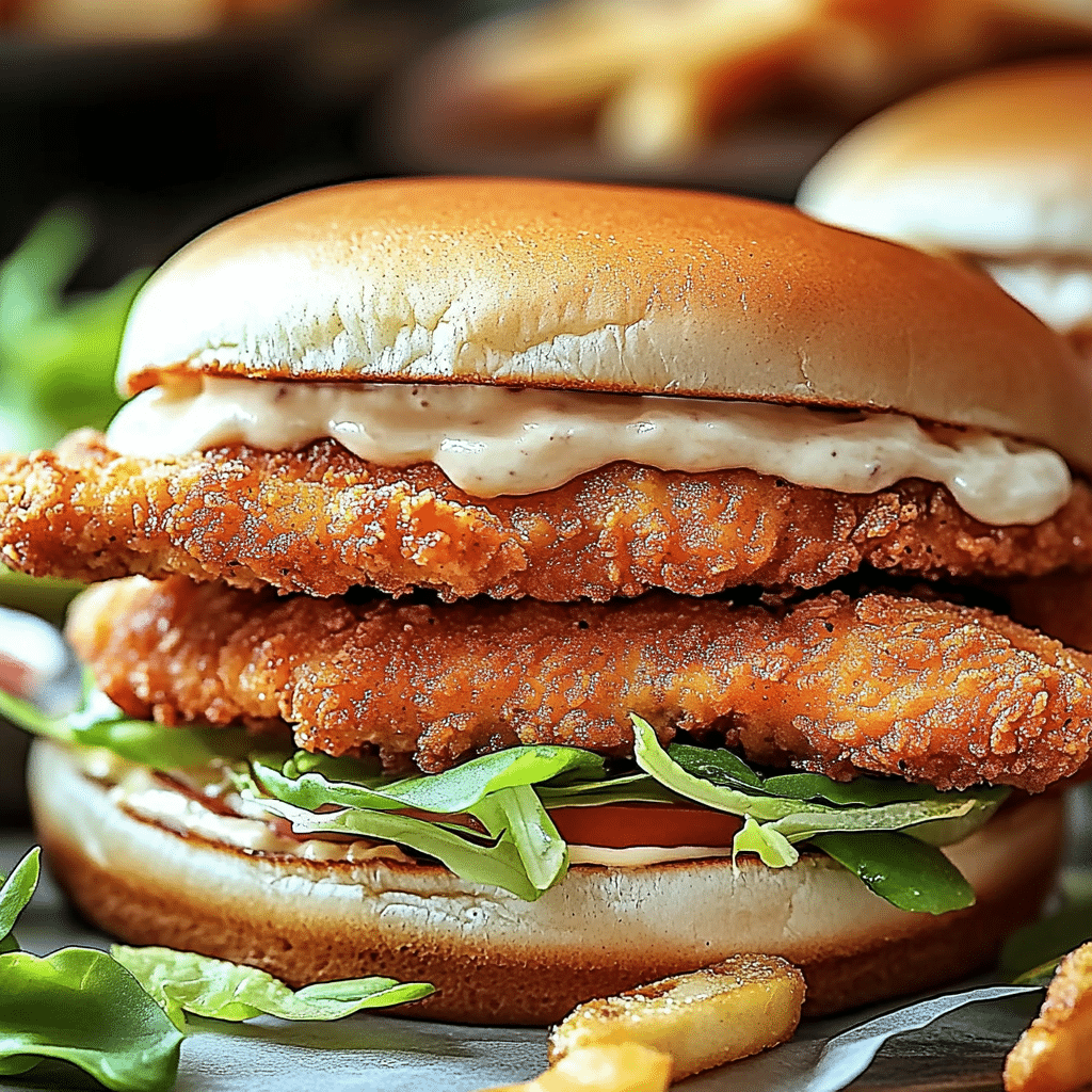 Crispy Chicken Sandwich with Garlic Mayo