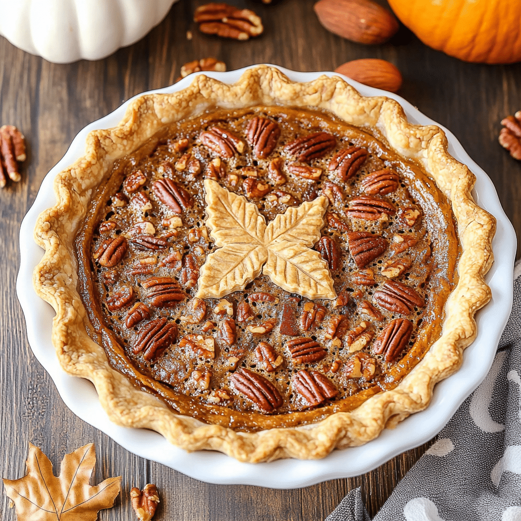 Pumpkin Pecan Pie