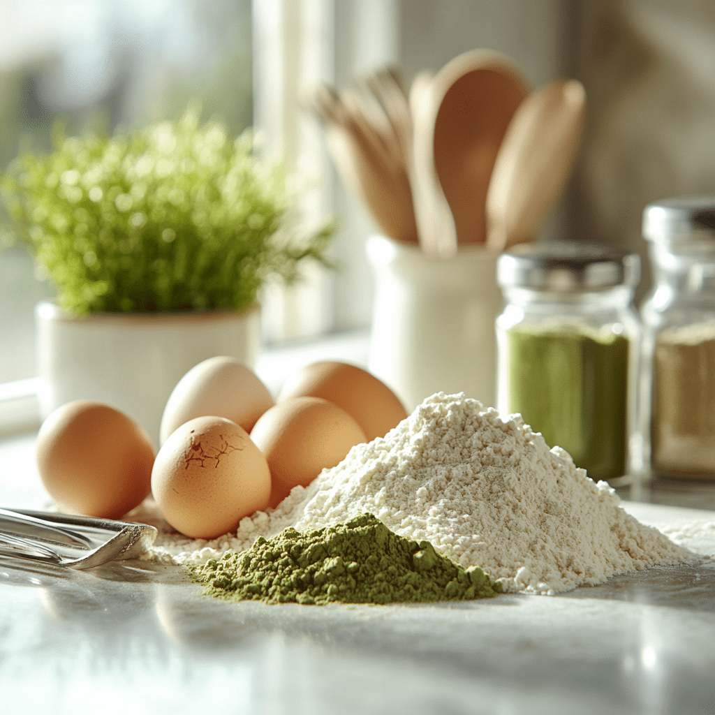 Matcha Almond Croissants