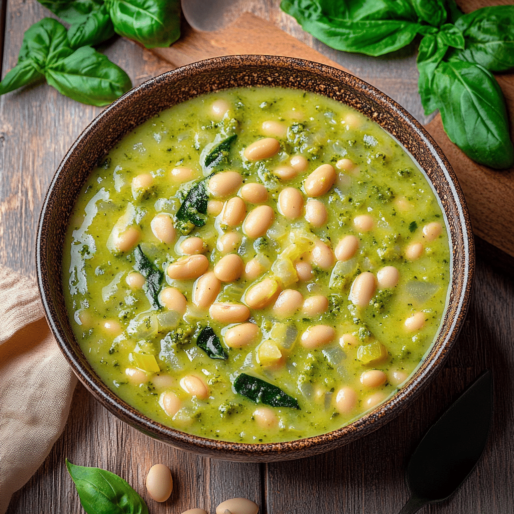 White Bean Pesto Soup
