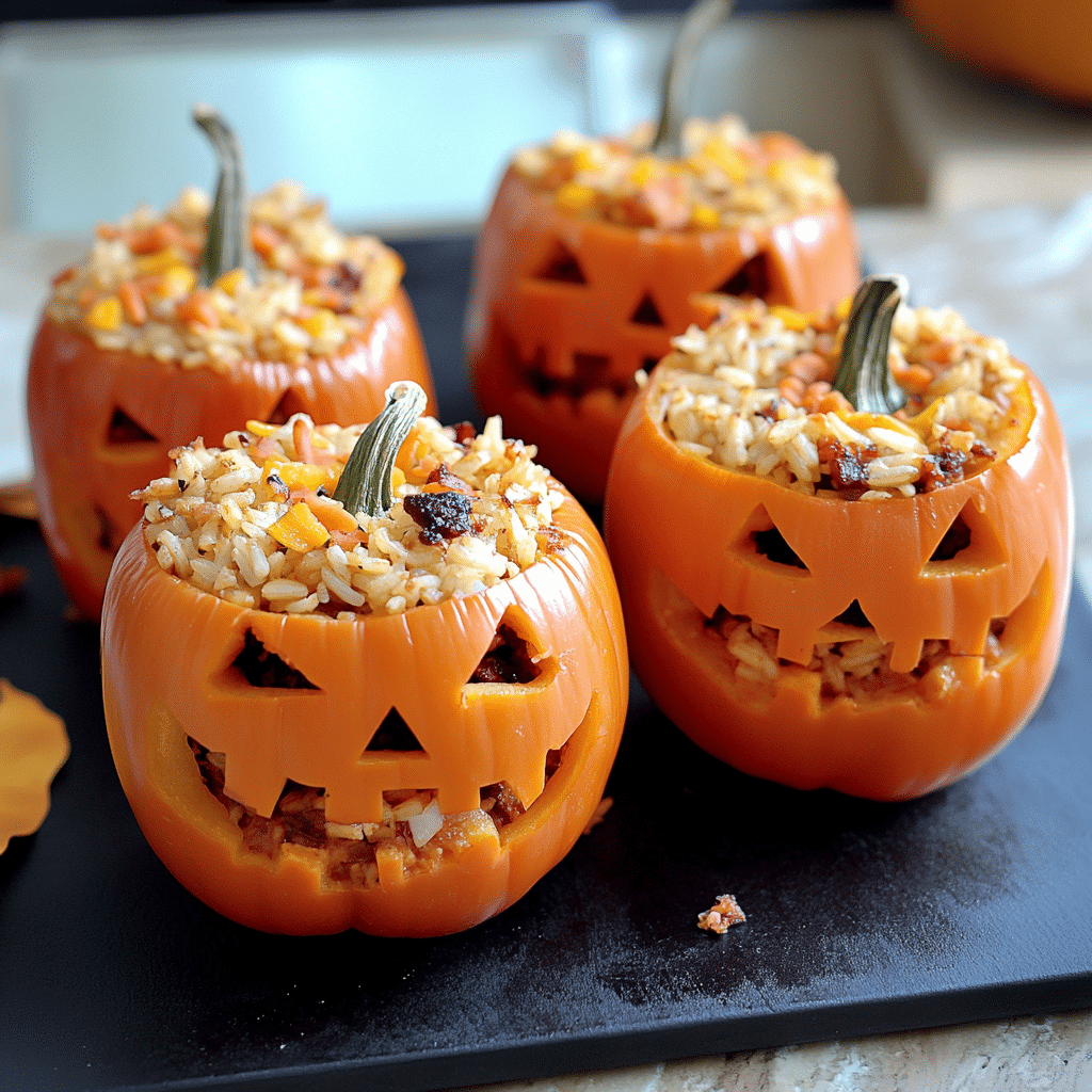 Shredded Chicken Rice Stuffed Peppers