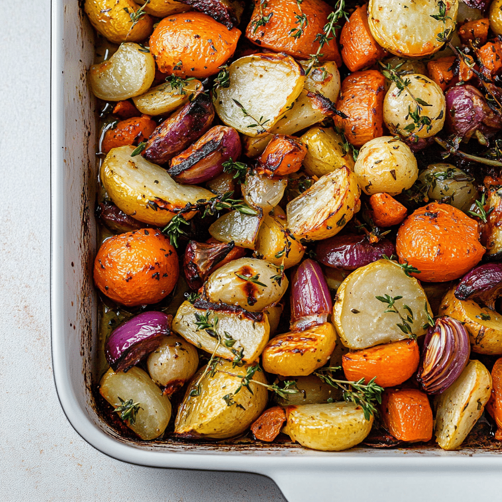 Garlic Herb Oven Roasted Vegetables