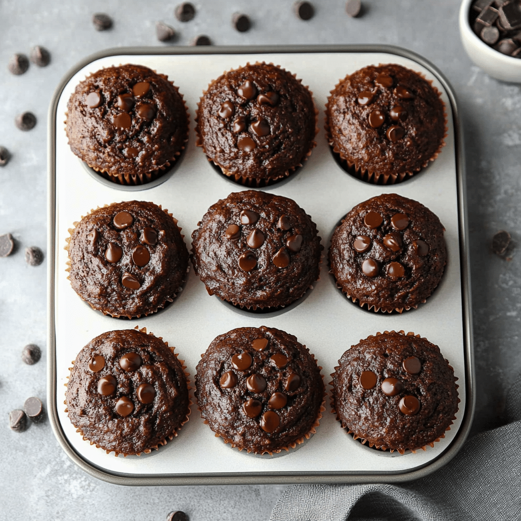 Chocolate Zucchini Muffins