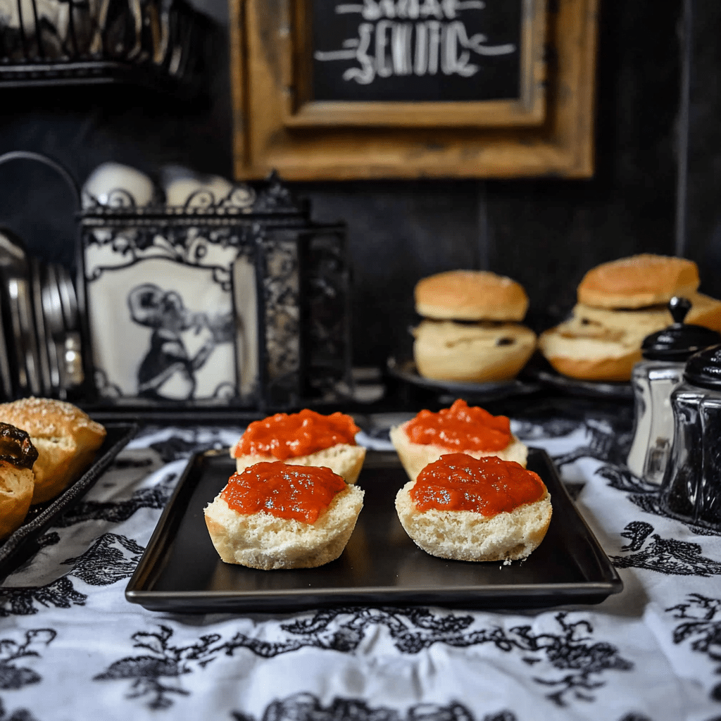 Halloween Chicken Parm Sliders