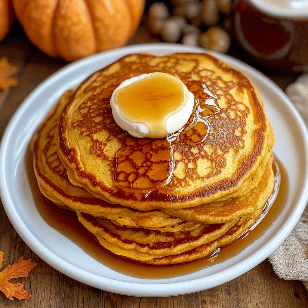 Pumpkin Greek Yogurt Pancakes