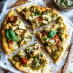 Chicken pesto flatbread