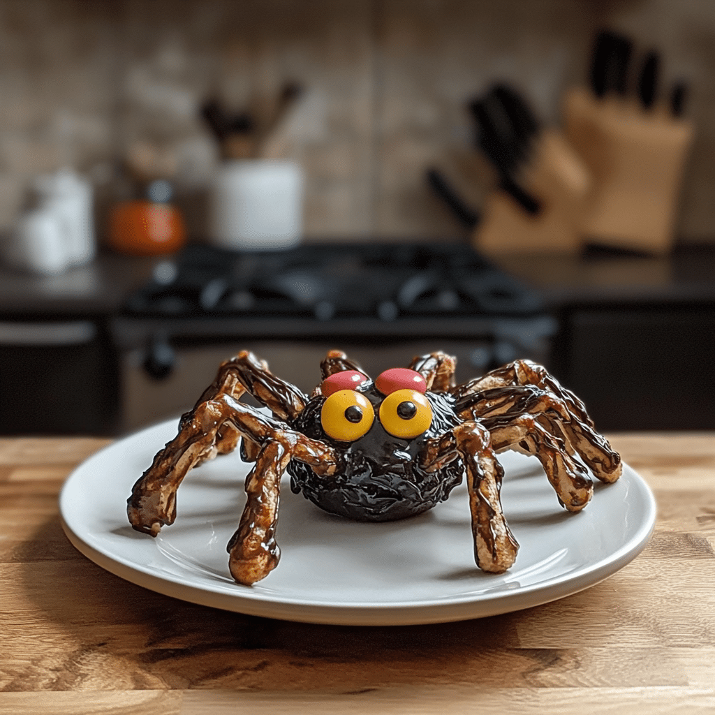 Chocolate Pretzel Tarantulas