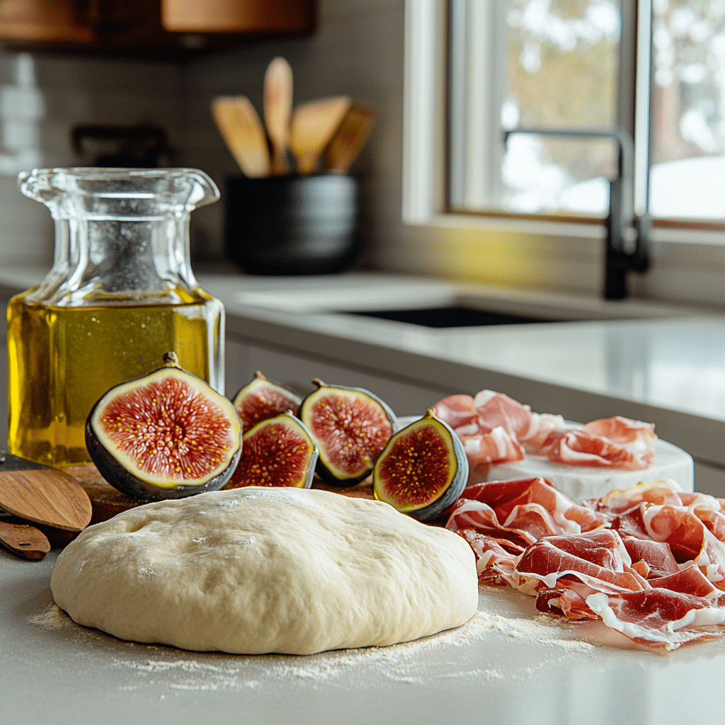 fig and prosciutto pizza
