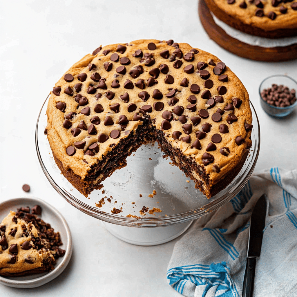 Easy Chocolate Chip Cookie Cake Recipe - Things Cook