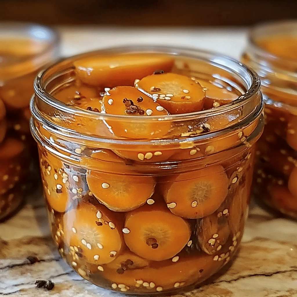 Hot Honey Pickled Carrots