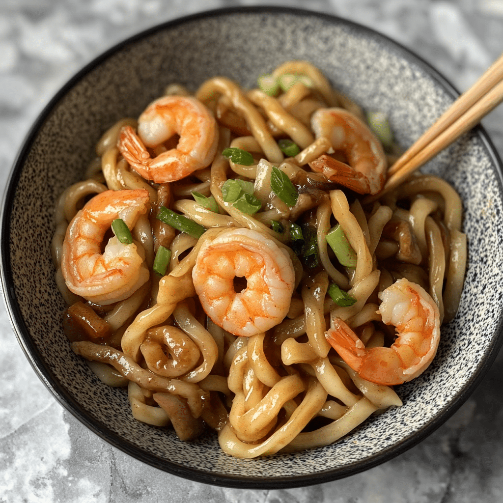 Yaki Udon with Shrimps