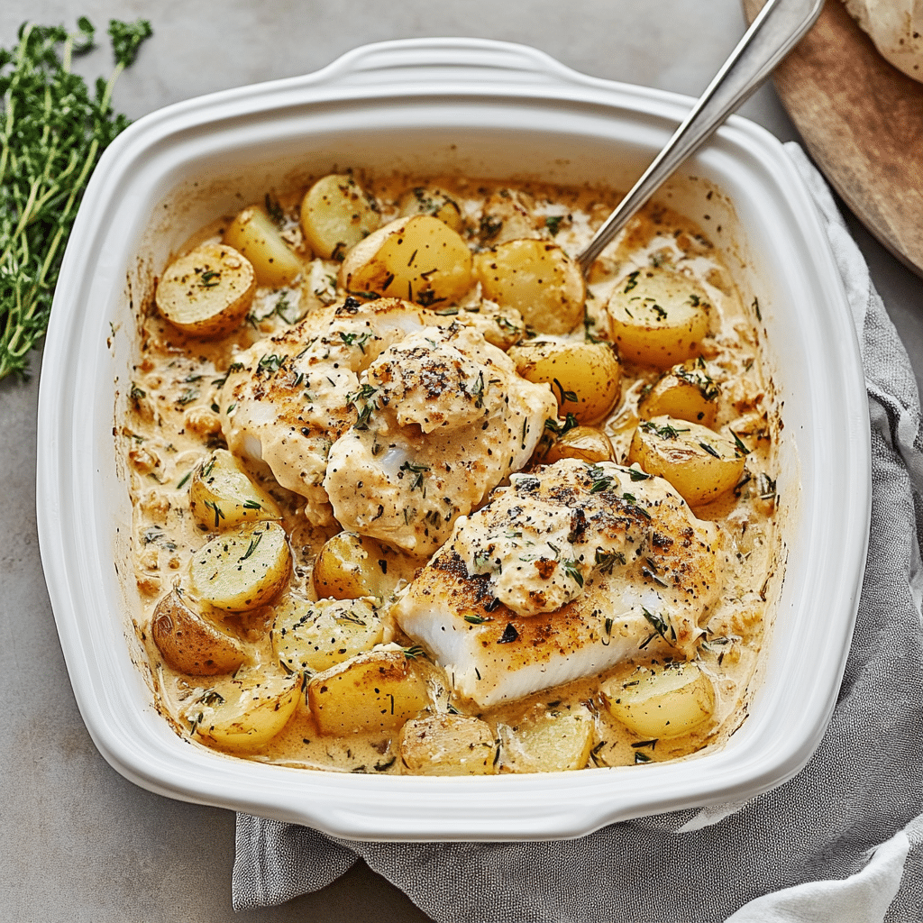 Creamy Baked Cod with Potatoes
