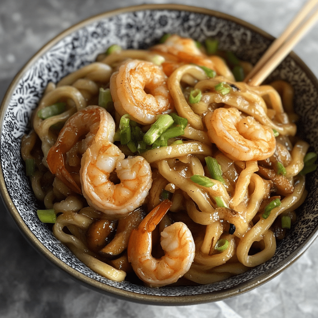Yaki Udon with Shrimps