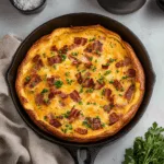 Savory Bacon Dutch Baby with Cheddar Cheese