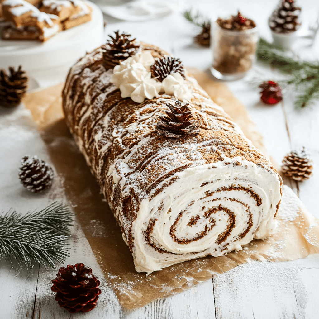 Gingerbread Yule Log