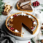 Vegan Gingerbread Chocolate Tart