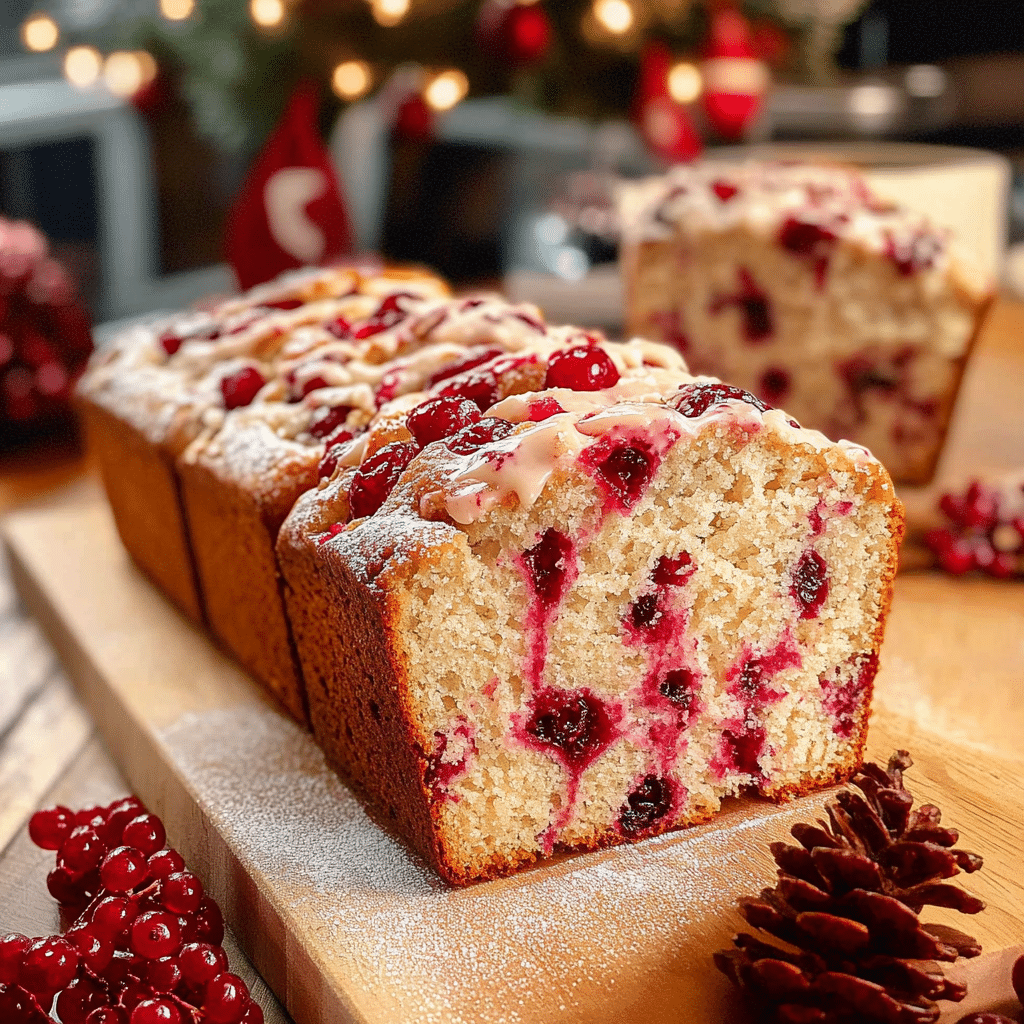Cranberry Eggnog Bread