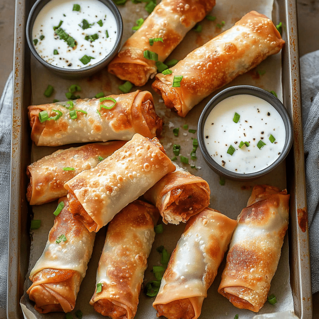 Buffalo Chicken Egg Rolls