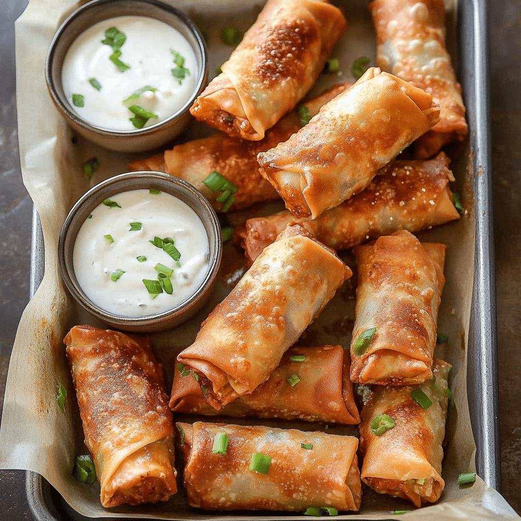 Buffalo Chicken Egg Rolls