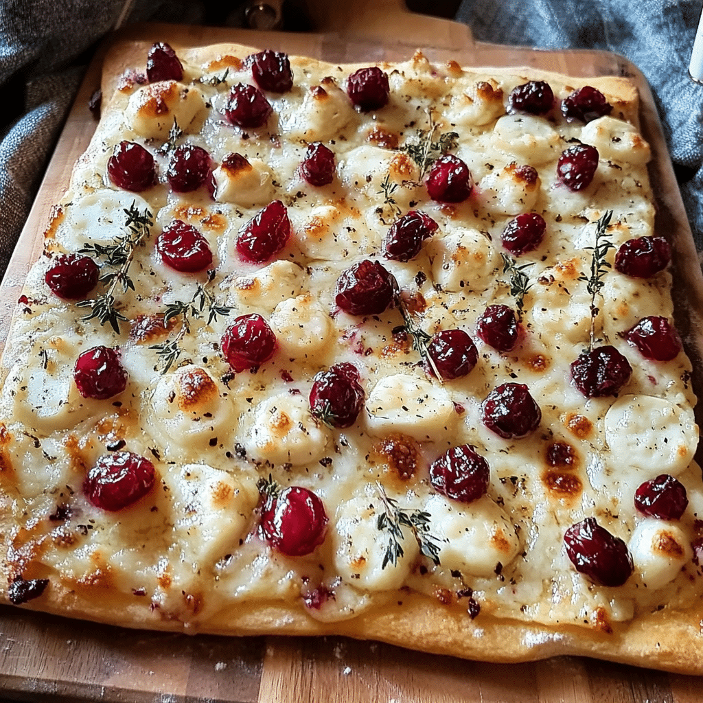Cranberry and Brie Flatbread
