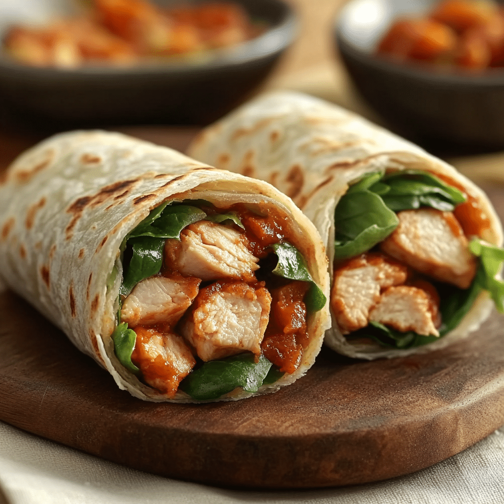 Sweet and Spicy Chicken Wraps