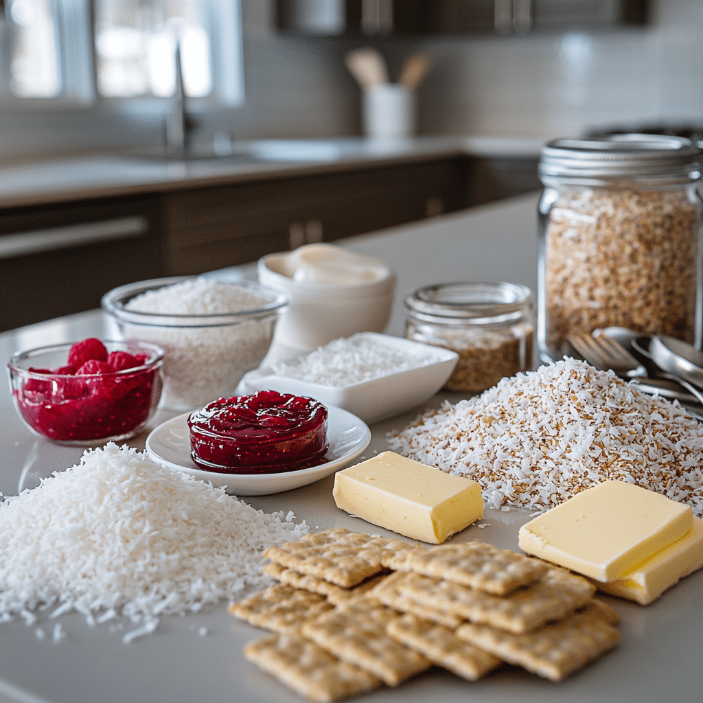 raspberry coconut bars