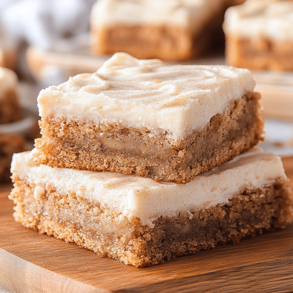Cinnamon Roll Blondies