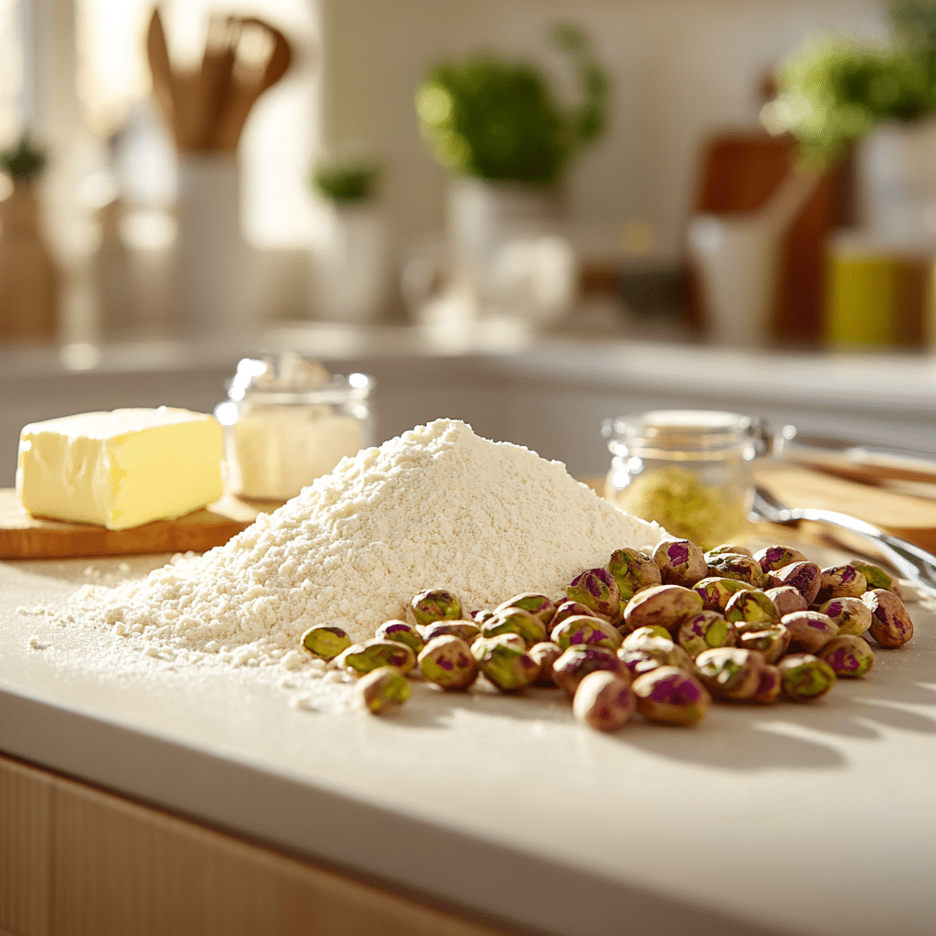 Pistachio Shortbread Cookies
