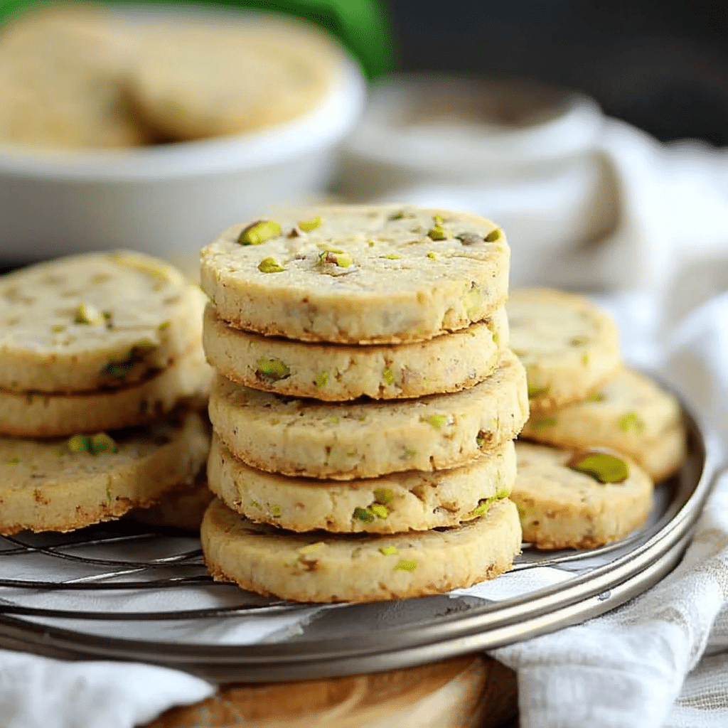 Pistachio Shortbread Cookies