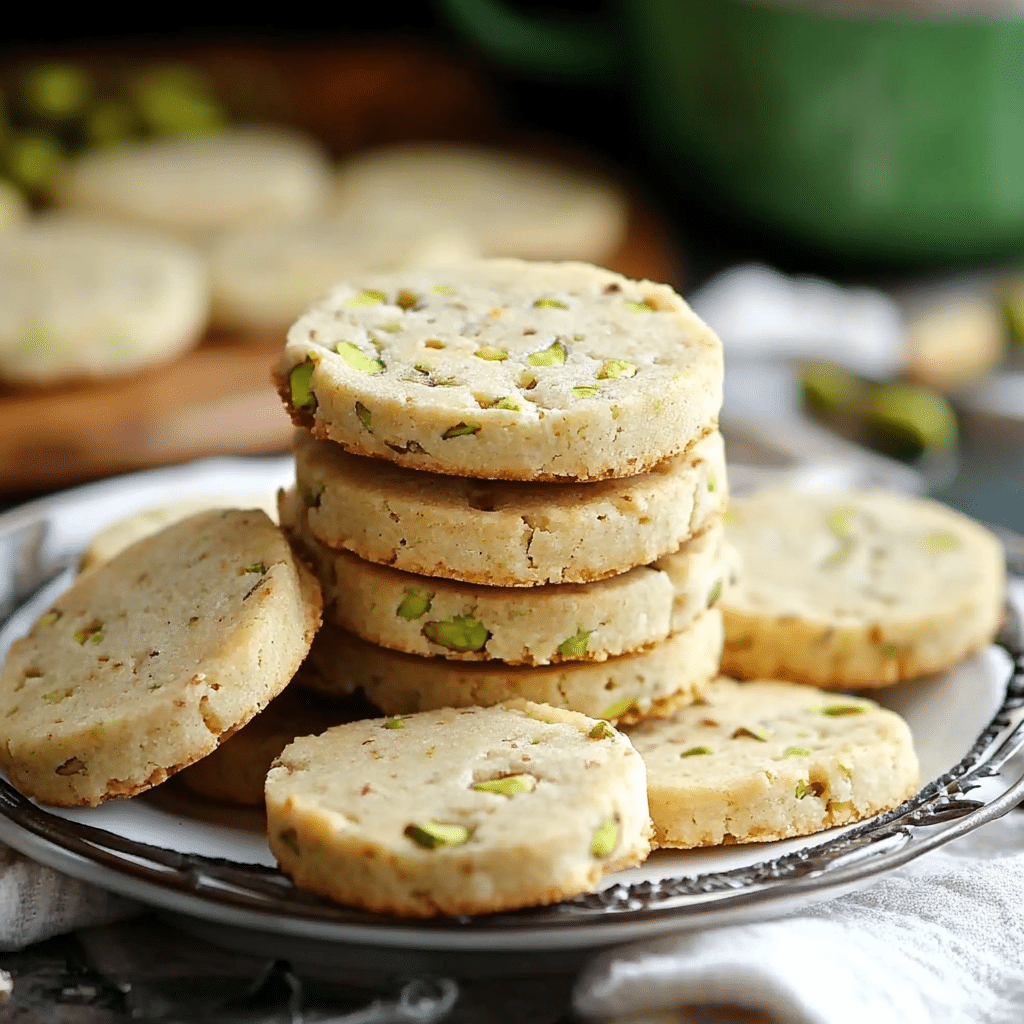 Pistachio Shortbread Cookies