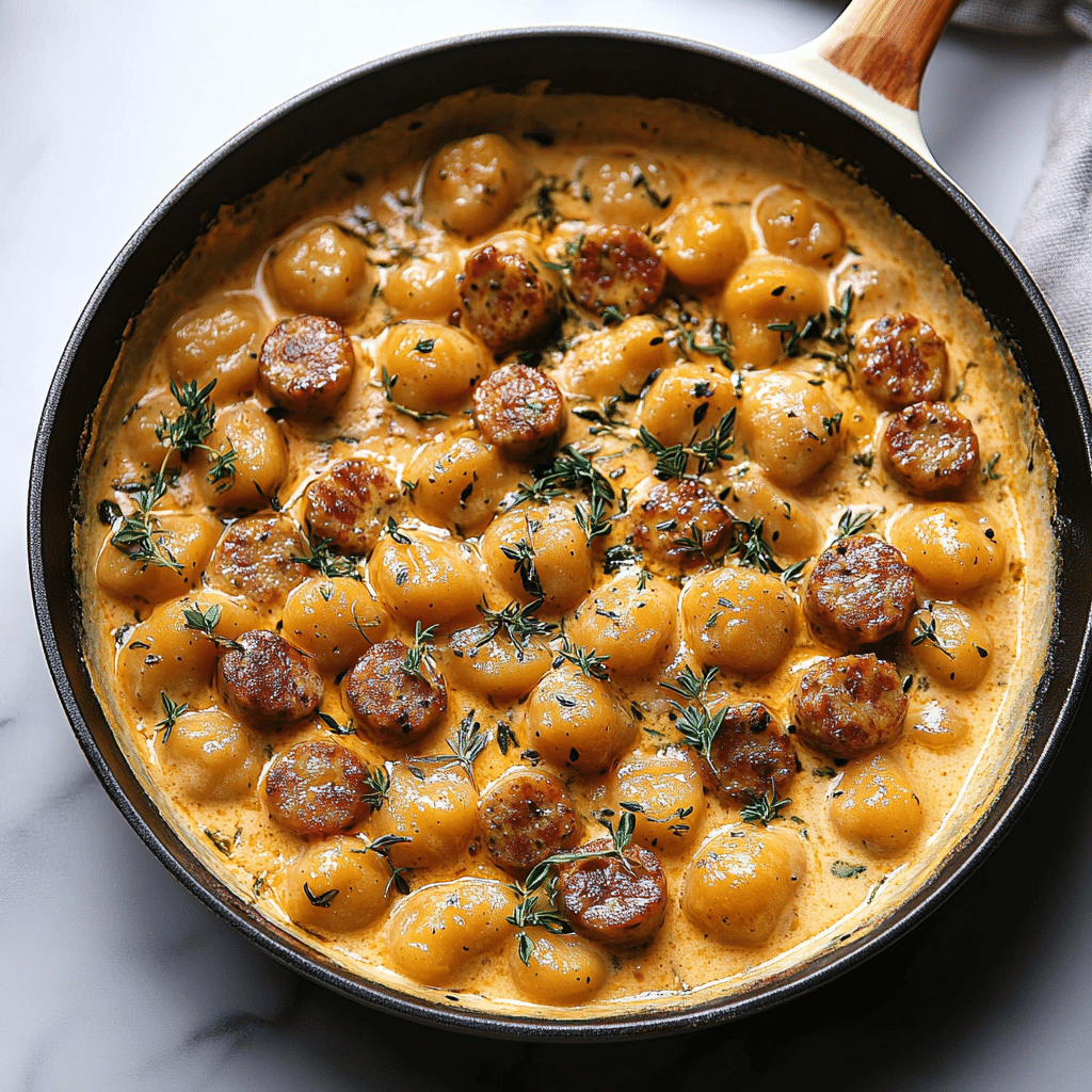 Creamy Butternut Squash Gnocchi with Sausage
