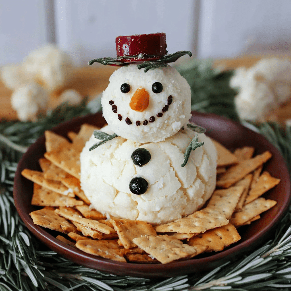 Snowman Cheese Ball Christmas