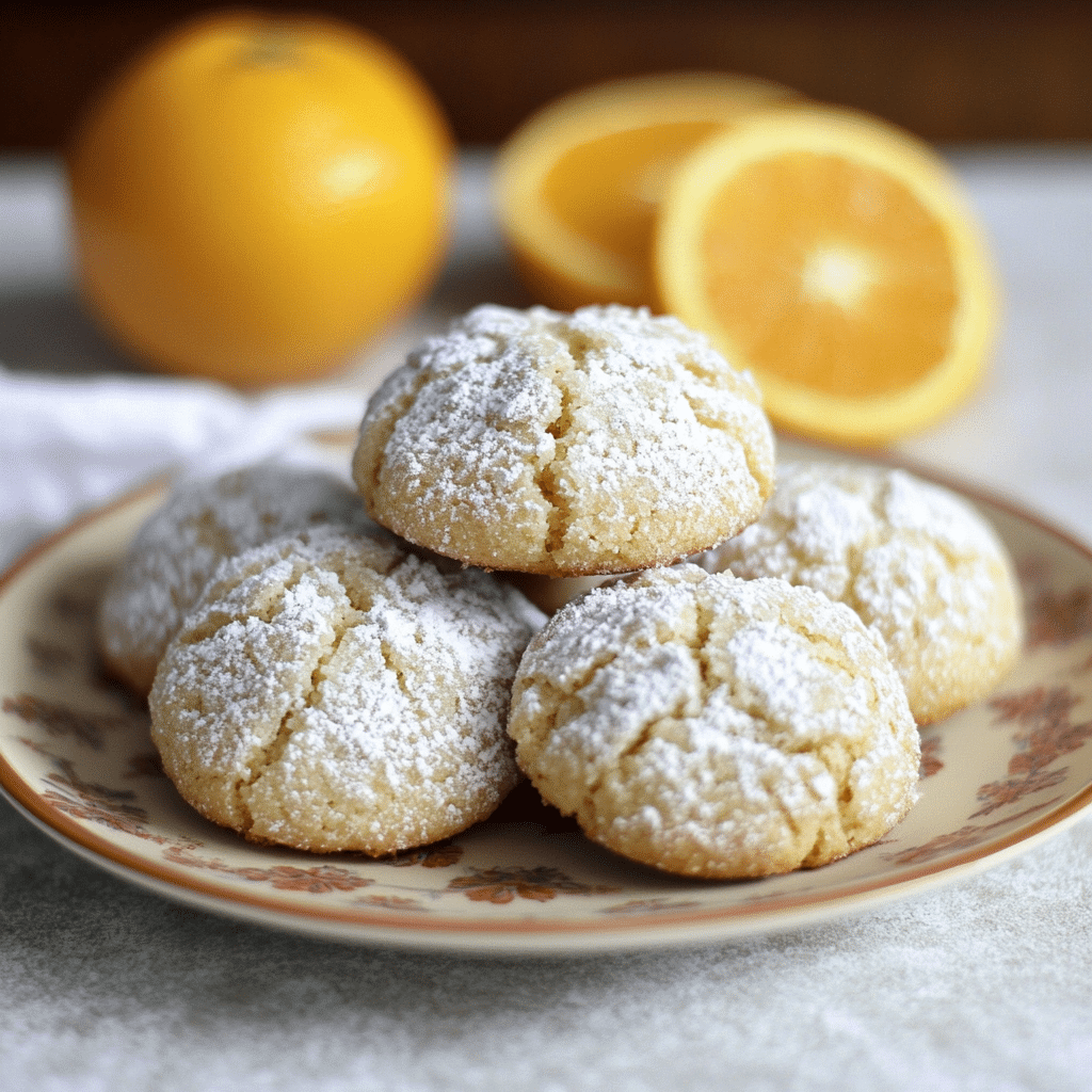 Orange Juice Crinkle Cookies