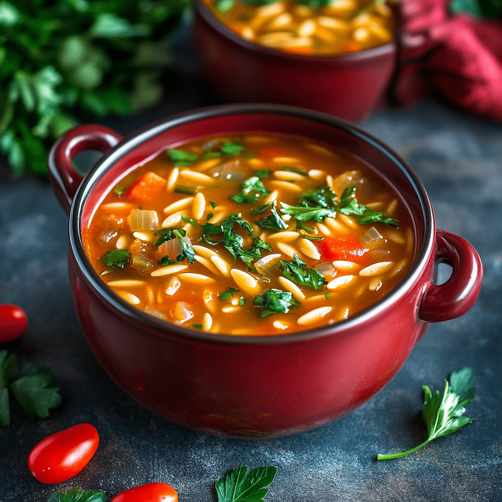 One Pot Orzo Vegetable Soup
