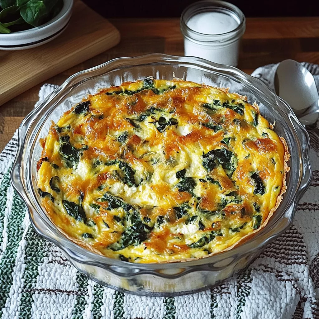 Crustless Spinach Quiche