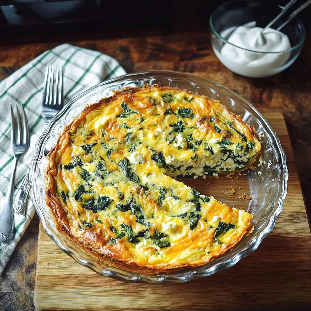 Crustless Spinach Quiche