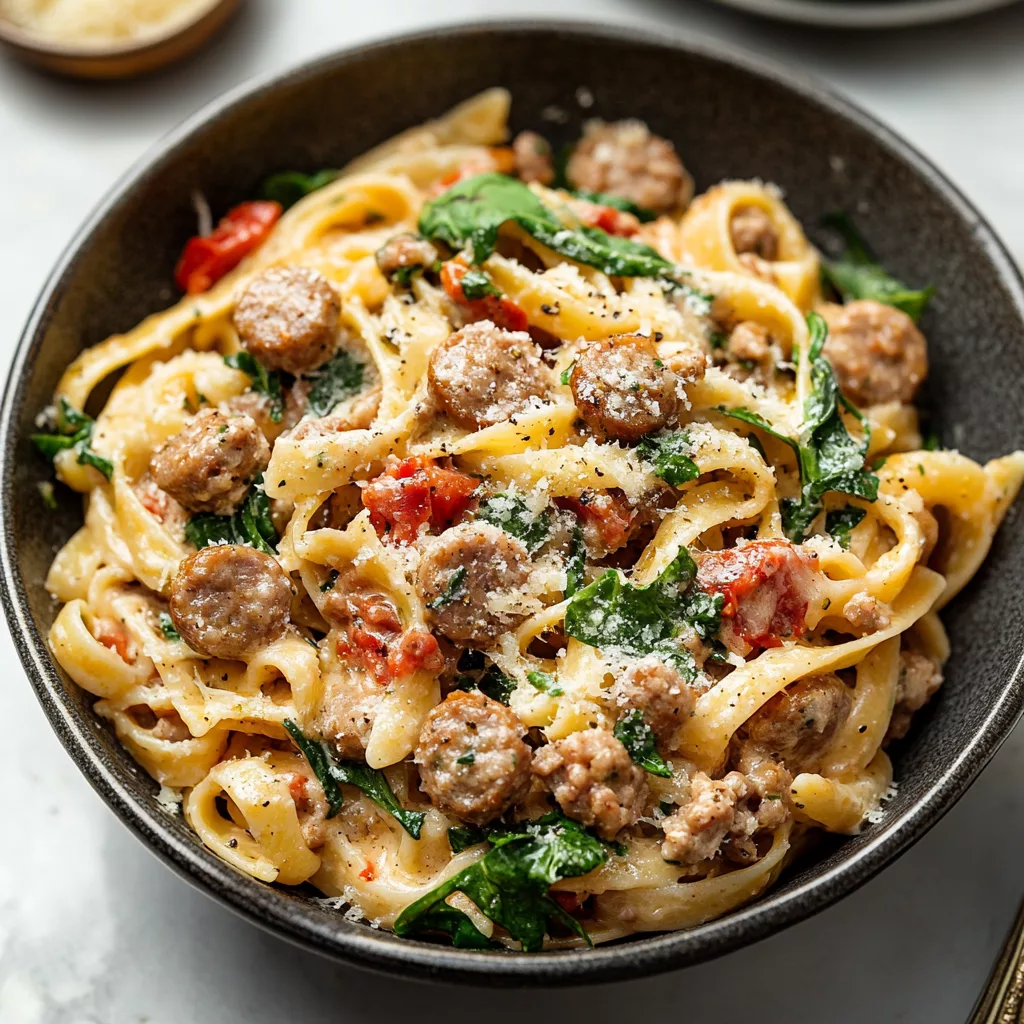 Tuscan Sausage Pasta