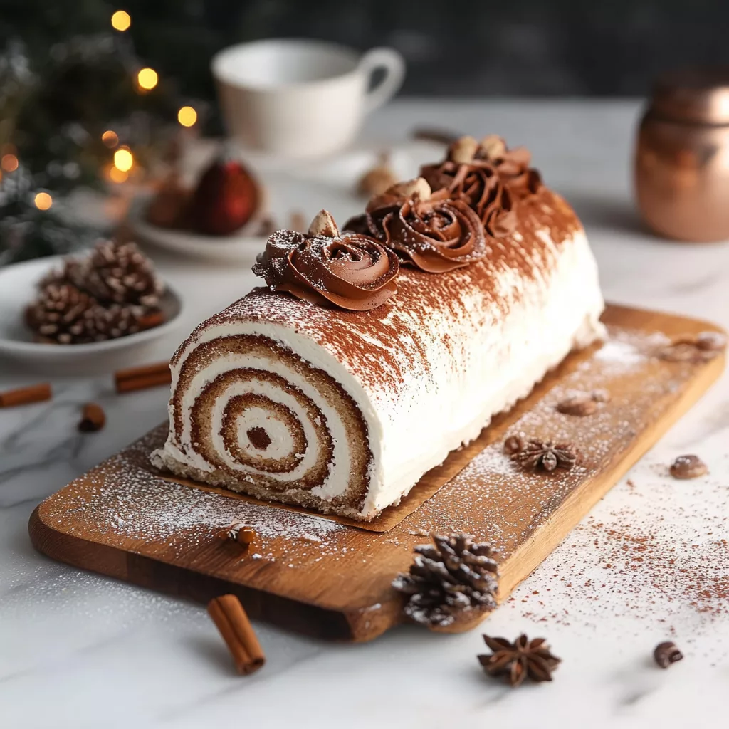 Gourmet Tiramisu Yule Log Cake