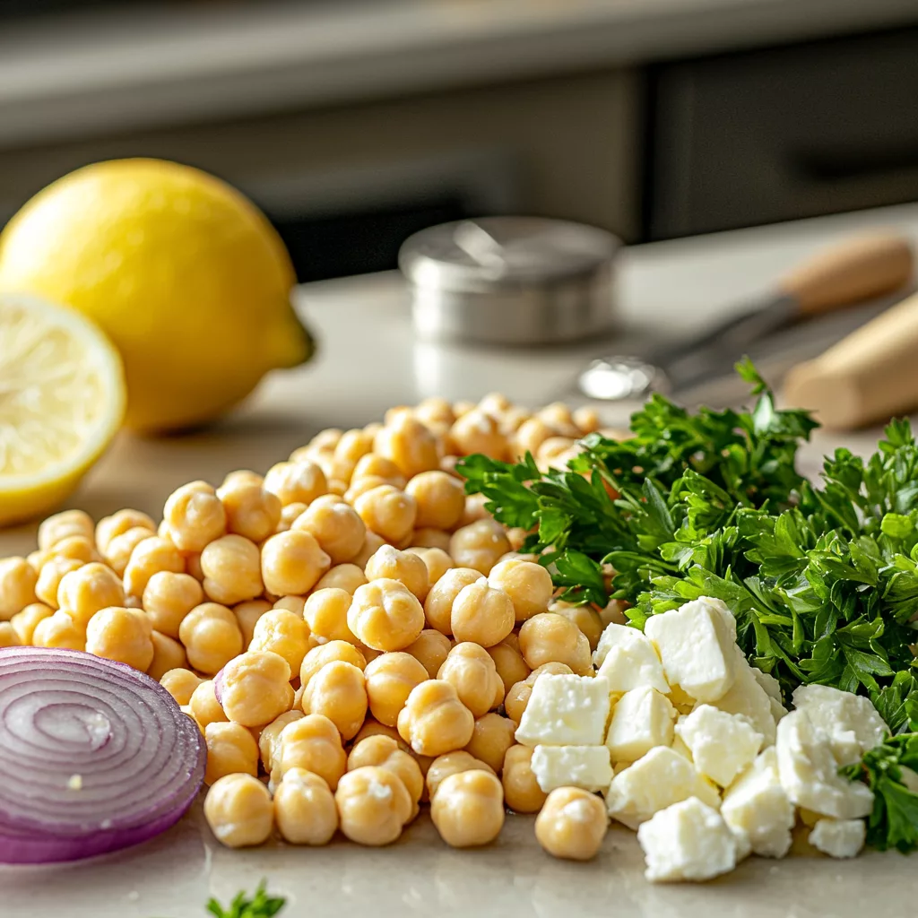 Chickpea Feta Salad