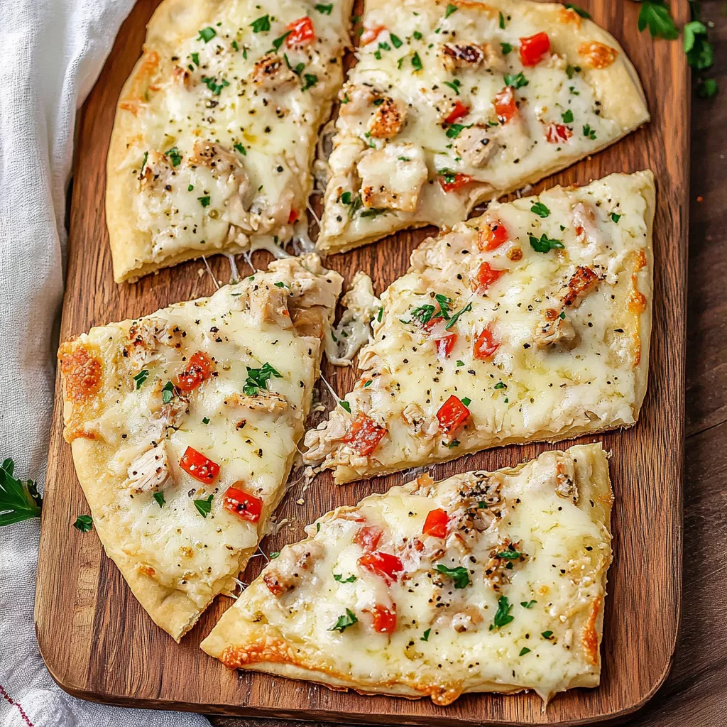 Chicken Alfredo Flatbread