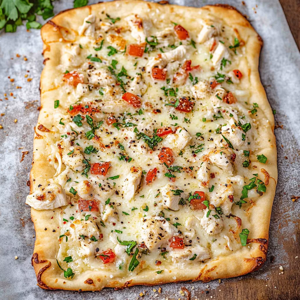 Chicken Alfredo Flatbread