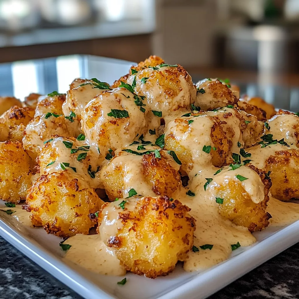 Cheddar Ranch Chicken Tater Tot Bake