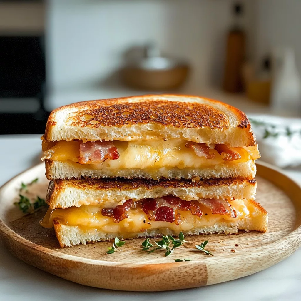 Apple Bacon and Cheddar Grilled Cheese