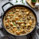 Creamy Chicken and Mushroom One Pan Casserole
