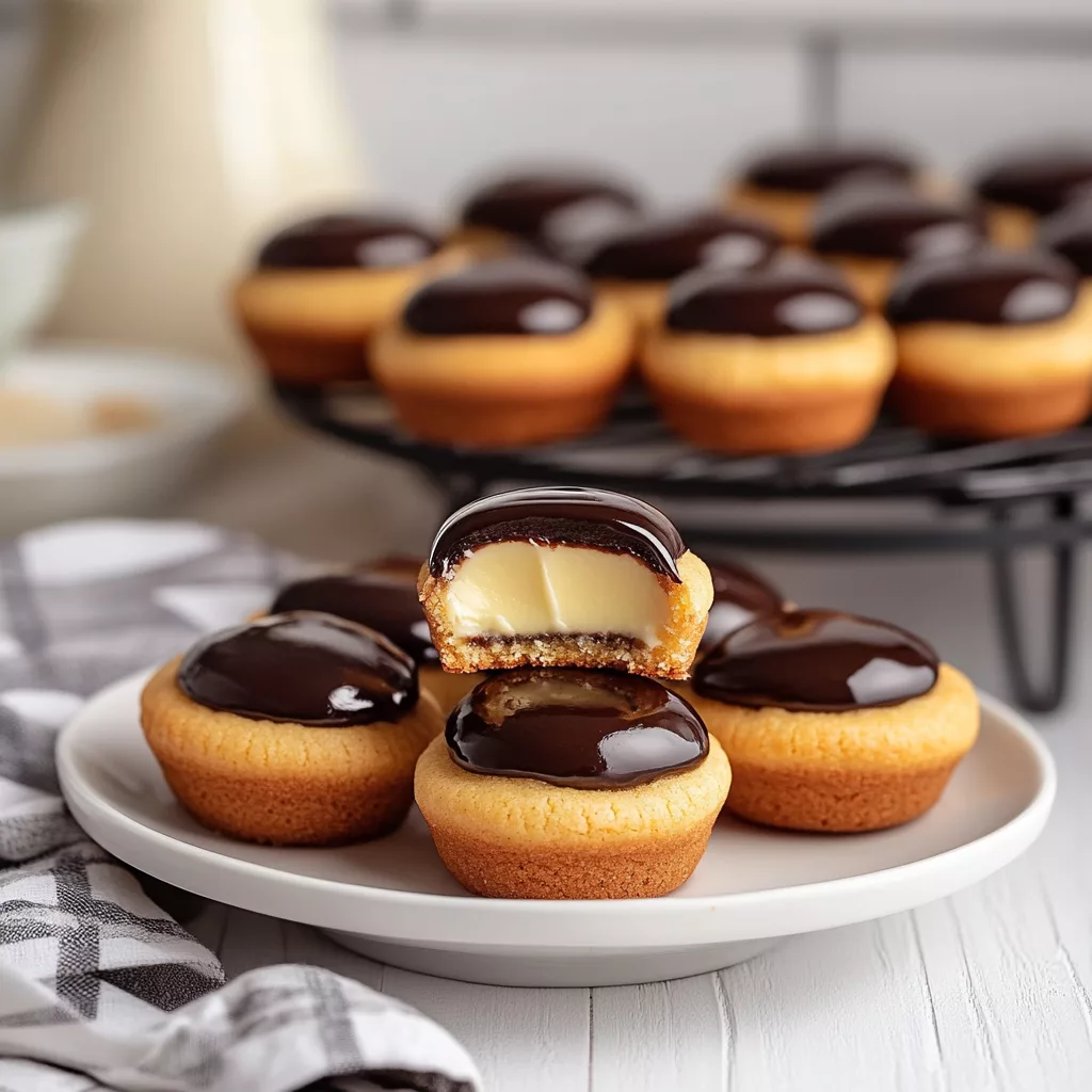 Boston Cream Pie Cookie Bites
