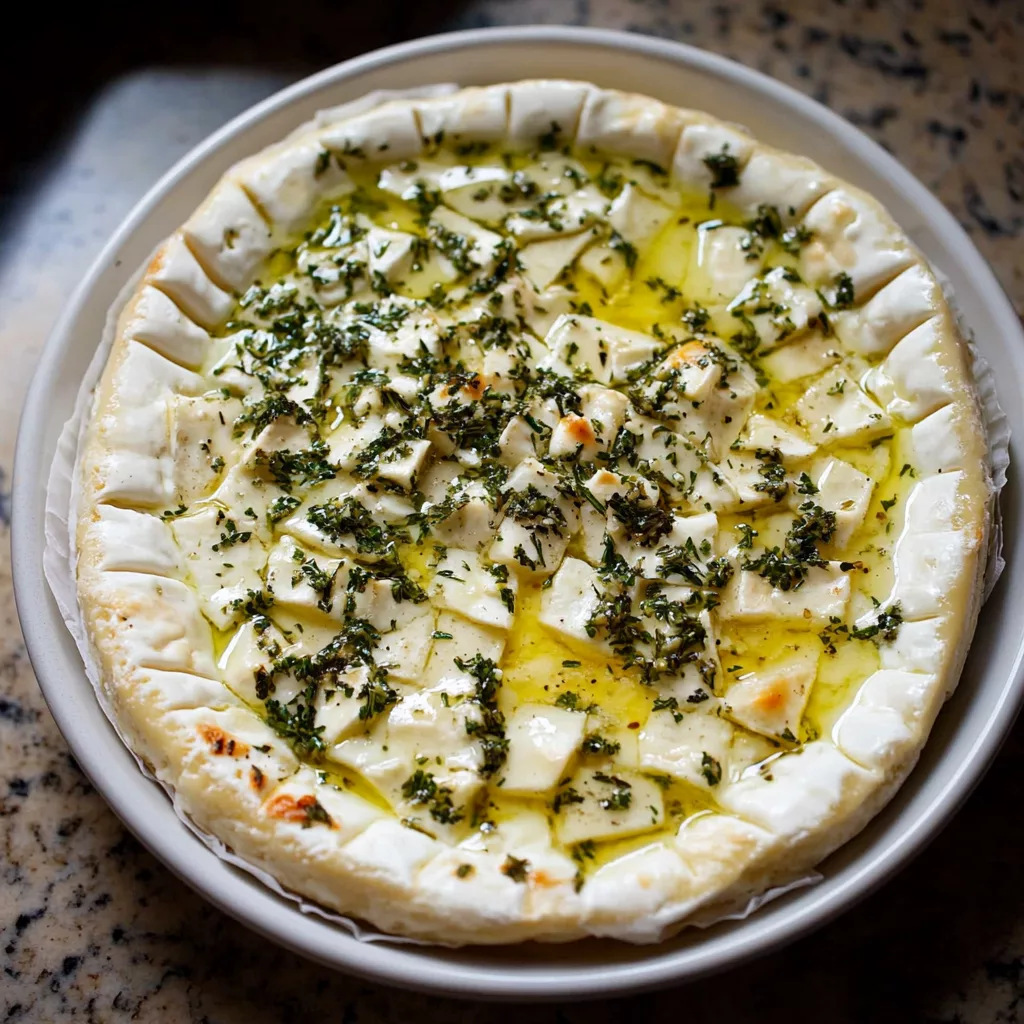 Garlic and Herb Baked Brie